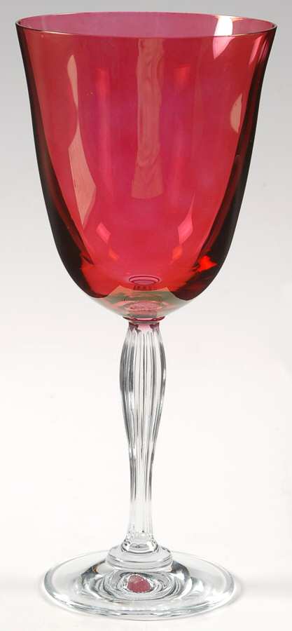 Lyric Red Water Goblet by Crate & Barrel-1