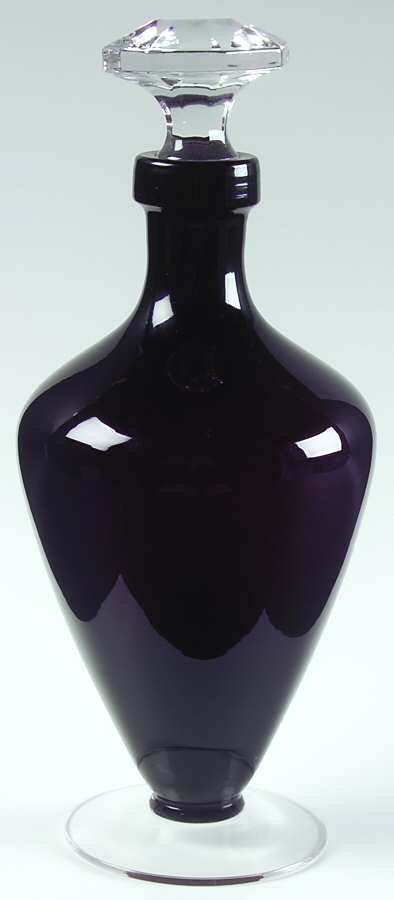 1321 Black Amethyst Decanter & Stopper by Cambridge-1