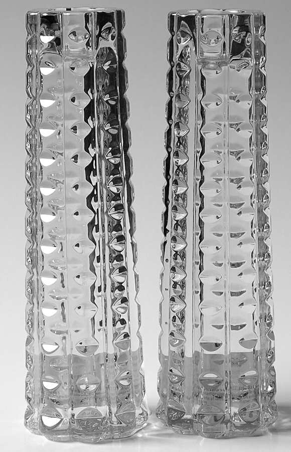 Facets 7" Single Candlestick (Set of 2) by Cristal D'Arques - Durand-1