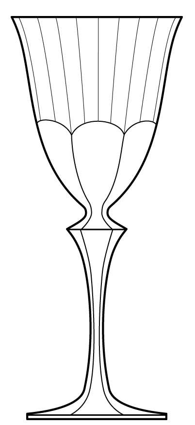 Damantis Water Goblet by Cristal D'Arques - Durand-1