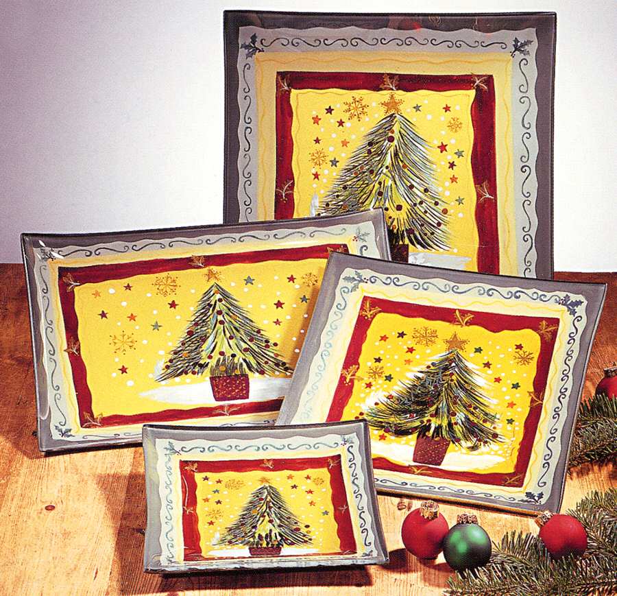 Decorated Tree Dinner Plate by Certified International-1