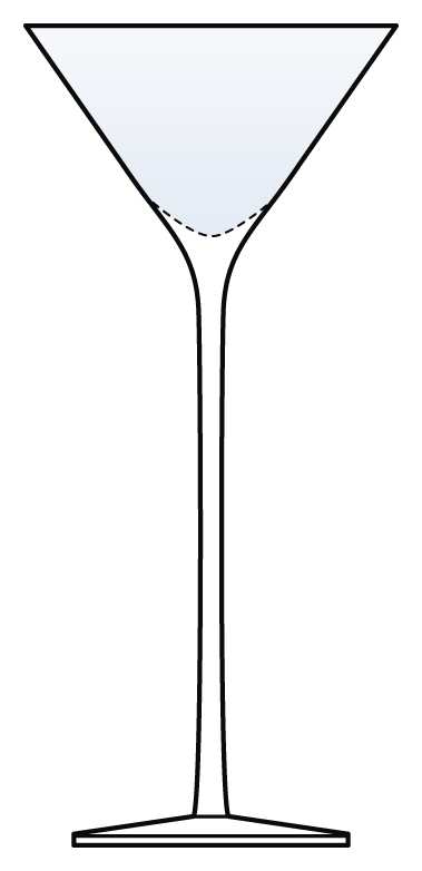Tall Tini Blue Martini by Crate & Barrel-1