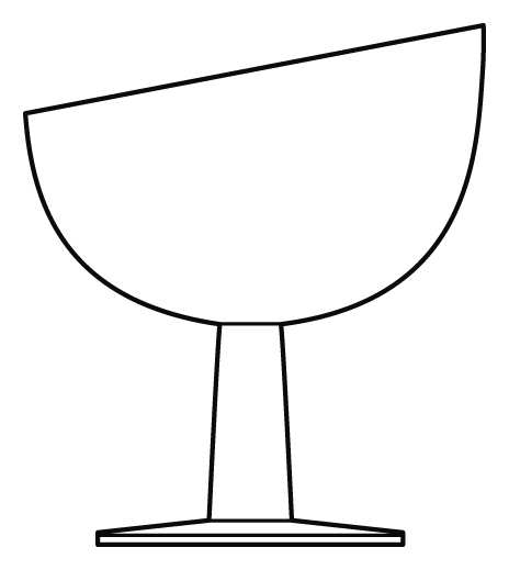 Satellite Dish Champagne/Tall Sherbet by Crate & Barrel-1