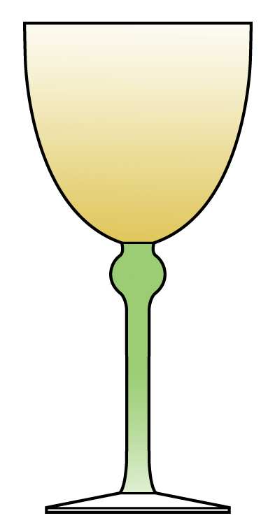 Luster Amber and Green (Amber Bowl, Green Stem) Water Goblet by Casafina-1