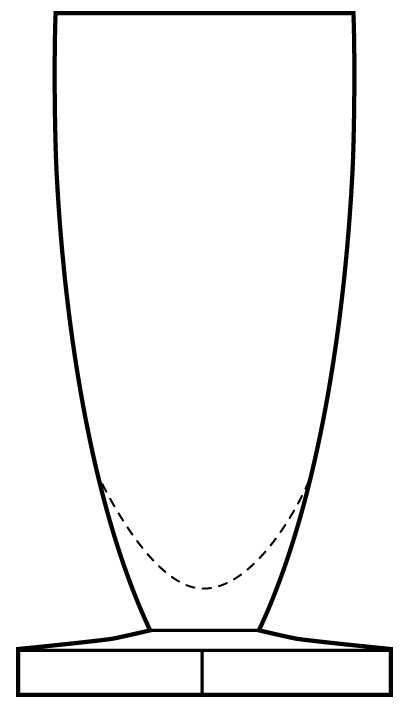 Square Base Water Goblet by Casafina-1