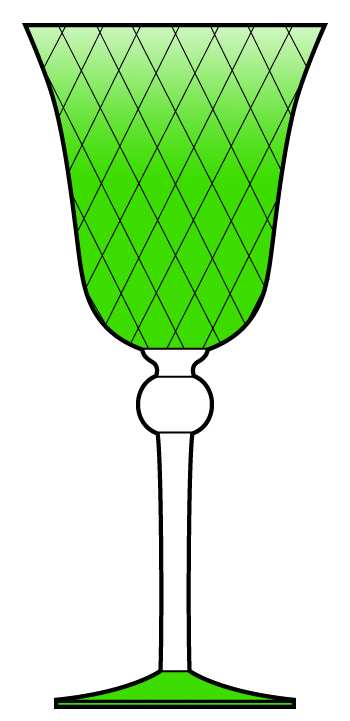 Balloton Green Water Goblet by Cenedese-1