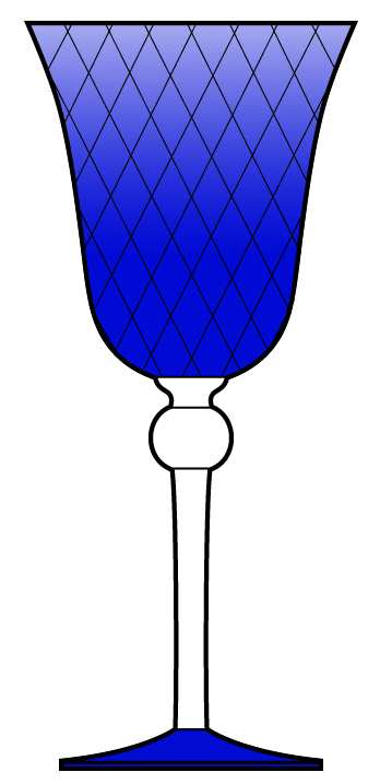 Balloton Blue Water Goblet by Cenedese-1