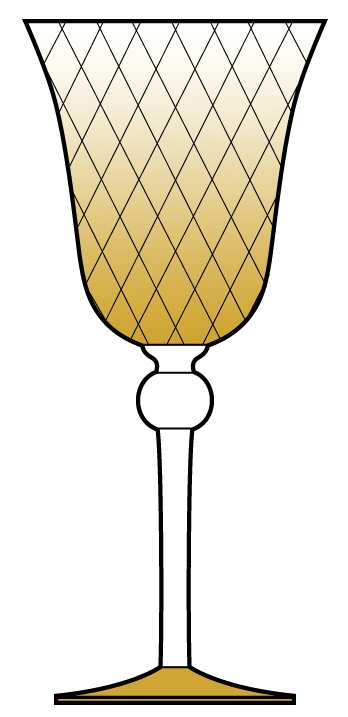 Balloton Amber Water Goblet by Cenedese-1