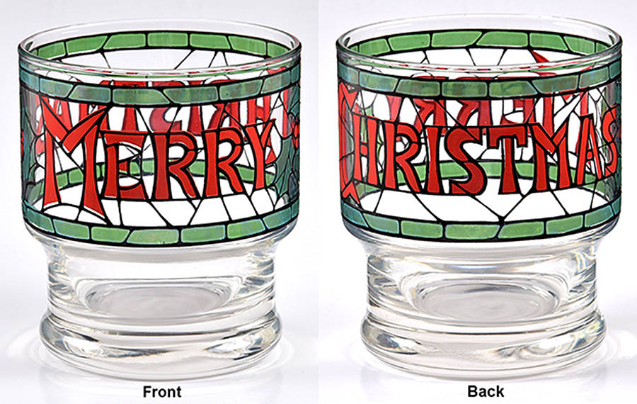 Merry Christmas Punch Cup by Cera Glass-1