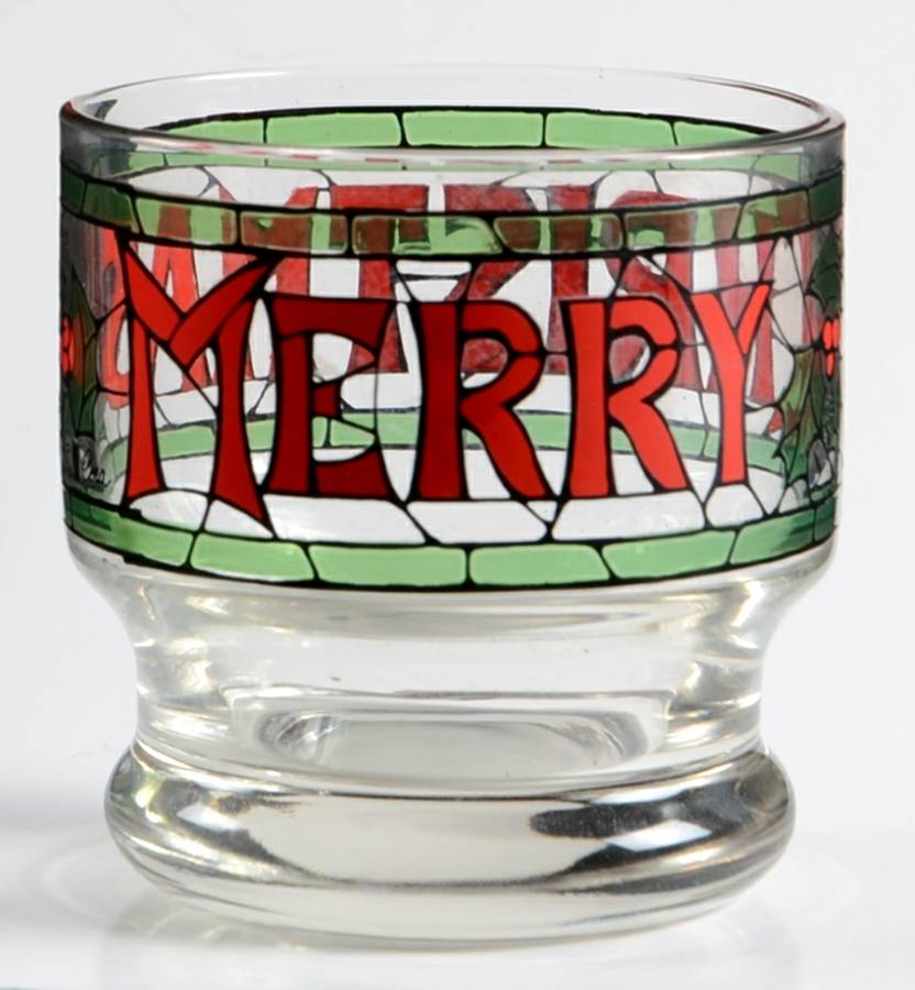 Merry Christmas Punch Cup by Cera Glass-1