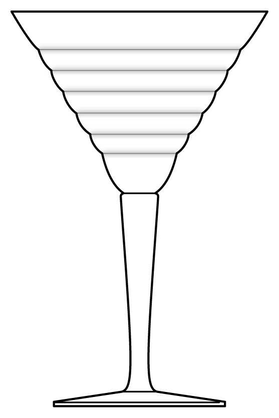 Rhythm Martini Glass by Crate & Barrel-1