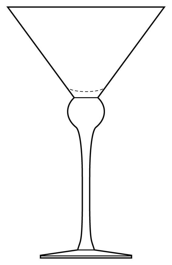 Roz Martini Glass by Crate & Barrel-1