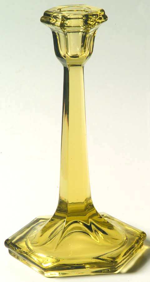 T1376-1-2-Topaz 7" Single Light Candlestick by Central Glass Works-1