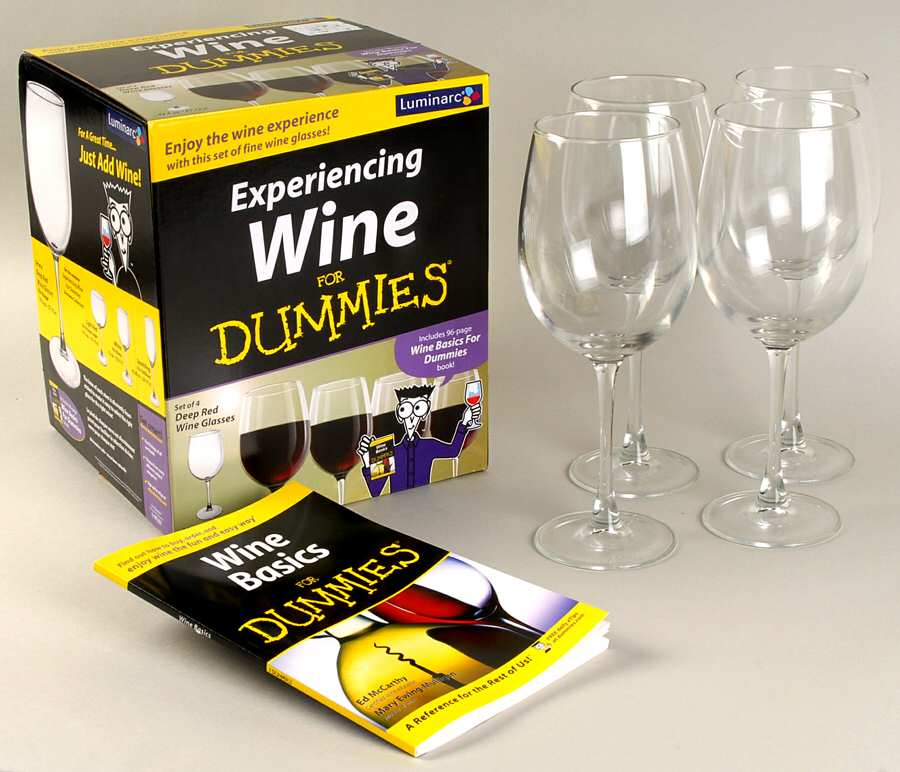 Wine for Dummies Red Wine - Set of 4 by Cristal D'Arques - Durand-1