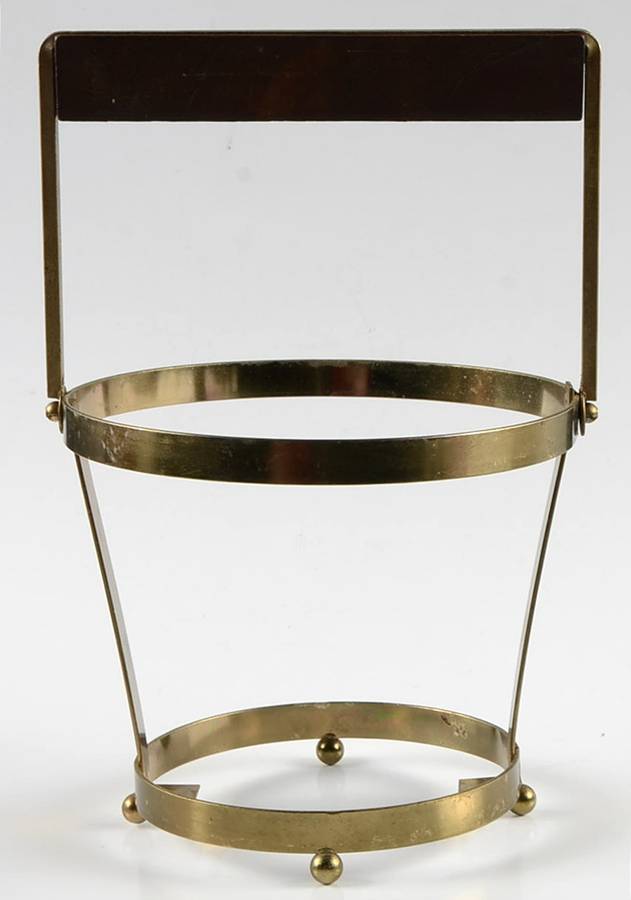 Golden Grapes Burgundy Metal Stand for Small Ice Bucket by Cera Glass-1