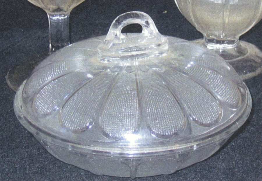 Marquisette Clear Round Covered Butter by Co-Operative Flint-1