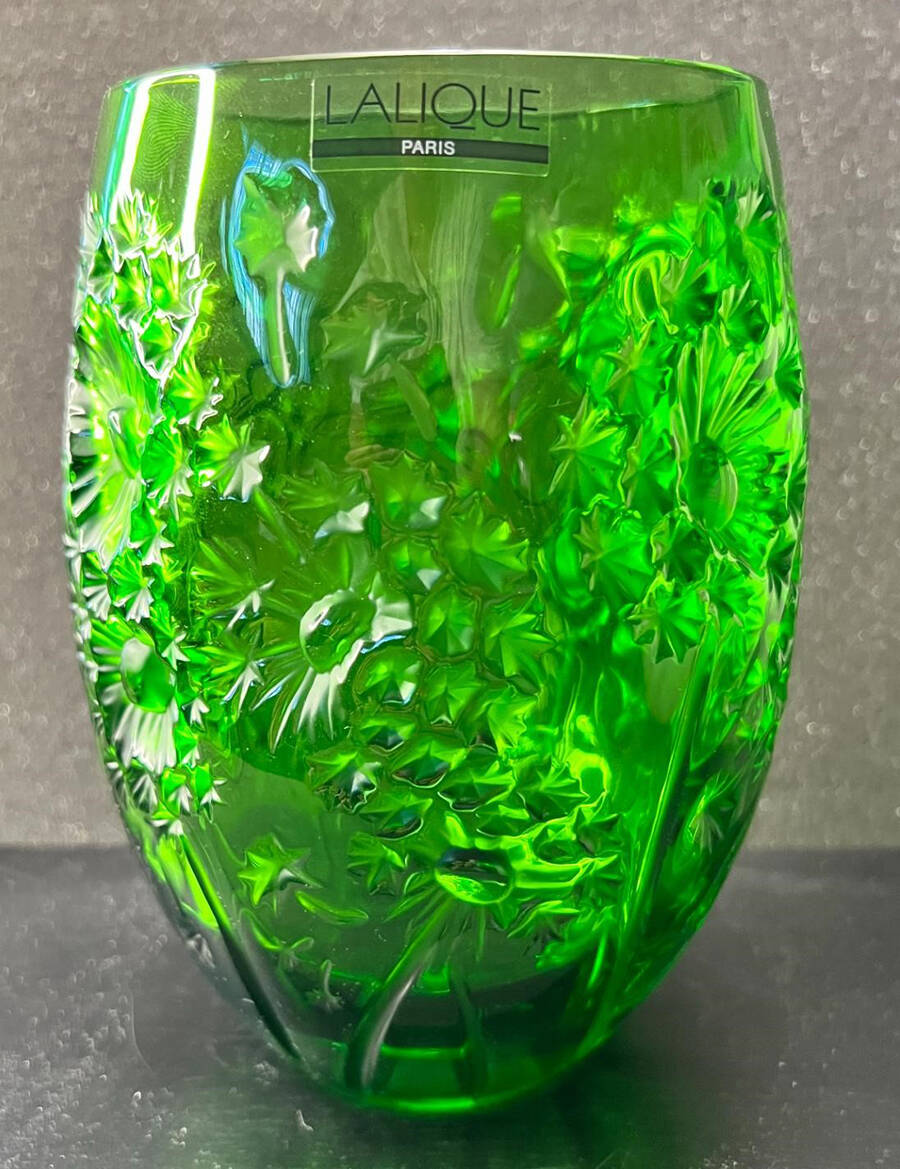 Bucolique 7" Flower Vase by Lalique-1