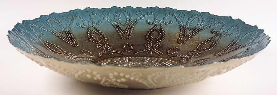 Decorated Glassware (Tunisian Bead) Large Centre Bowl by Certified International-1