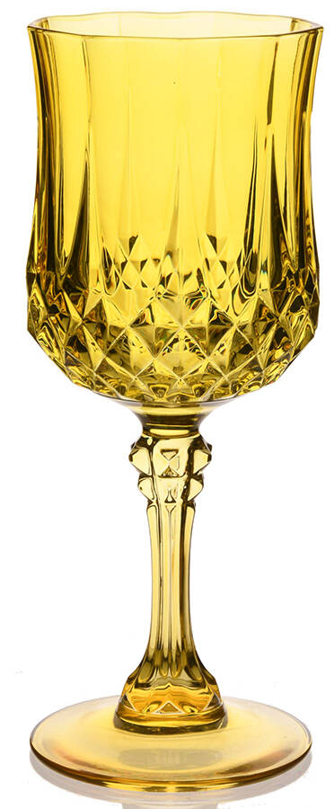 Longchamp (Clear) Yellow Water Goblet by Cristal D'Arques - Durand-1