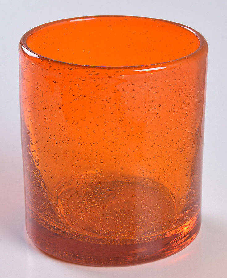 Bubble Glass Double Old Fashioned-Orange by Certified International-1