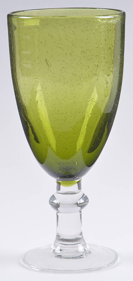 Bubble Glass Green Goblet-All Purpose by Certified International-1