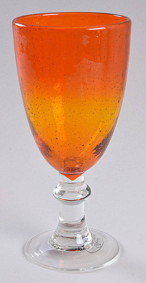 Bubble Glass Goblet-All Purpose/Orange by Certified International-1