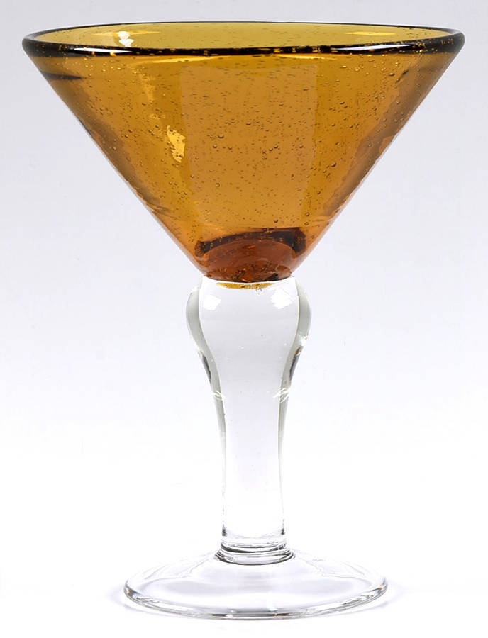 Bubble Glass Amber Martini by Certified International-1