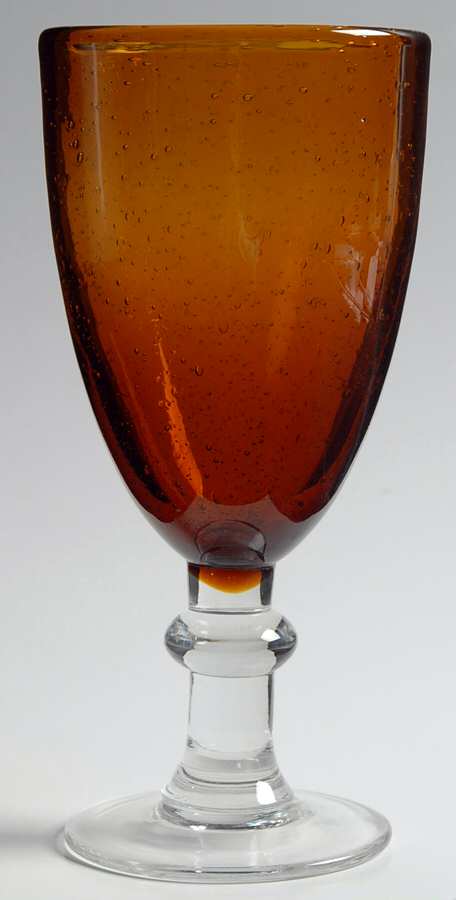 Bubble Glass Goblet-All Purpose/Amber by Certified International-1
