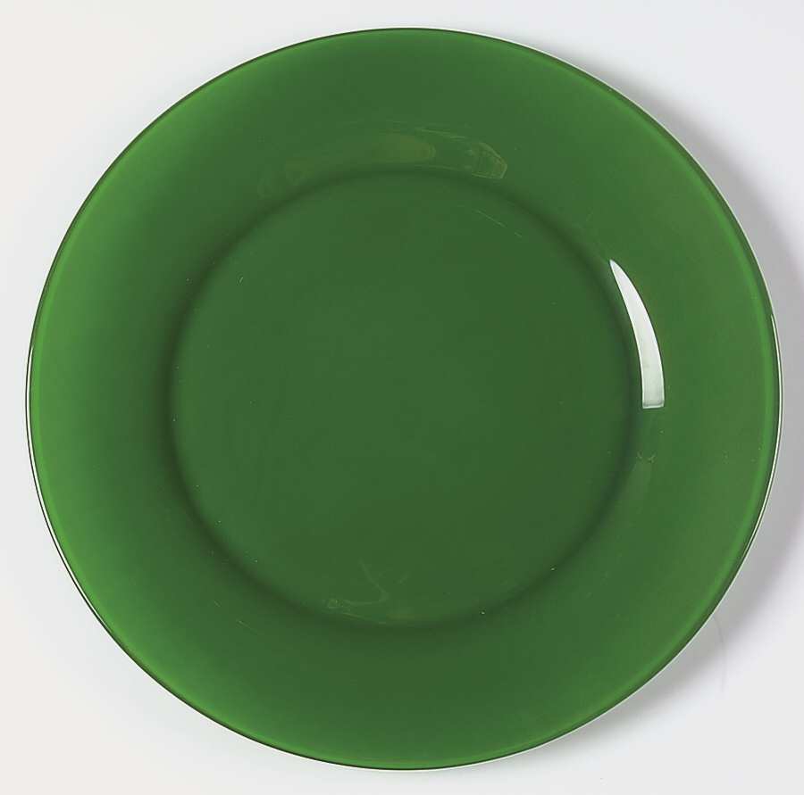 Color Moods Holly (Green) Dinner Plate by Cristal D'Arques - Durand-1