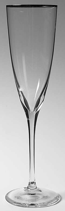 Florian (Platinum Trim) Fluted Champagne by Cristal de Sevres-1
