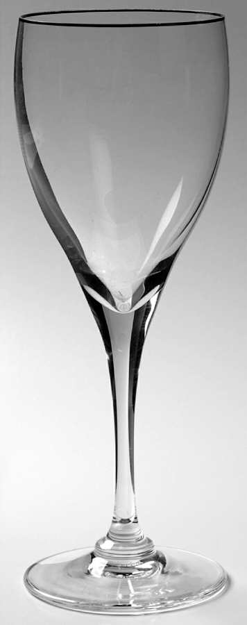 Pensee Platine Water Goblet by Cristal de Sevres-1