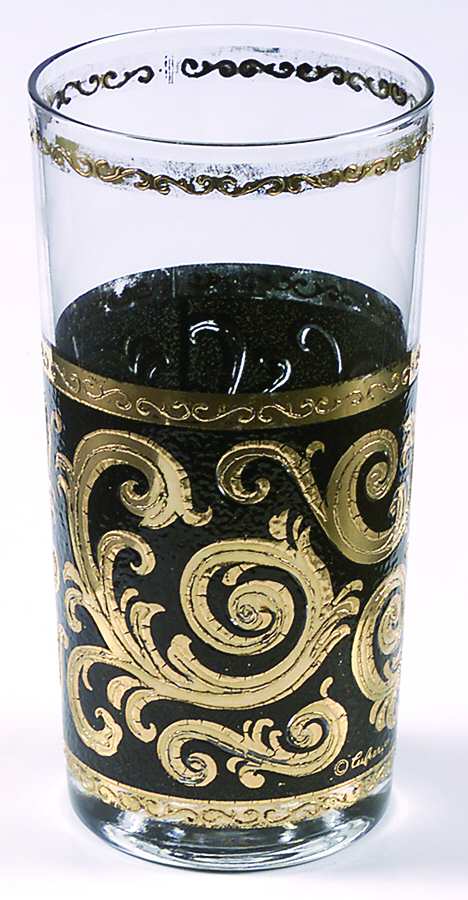 Ebony Baroque 12 Oz Flat Tumbler by Culver-1