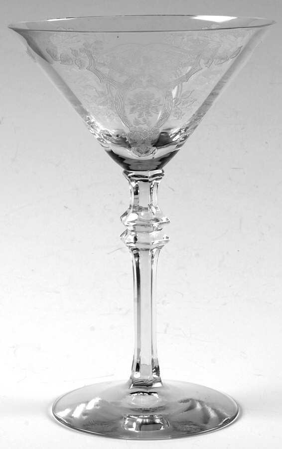 Etch 425 Clear Champagne/Tall Sherbet by Central Glass Works-1