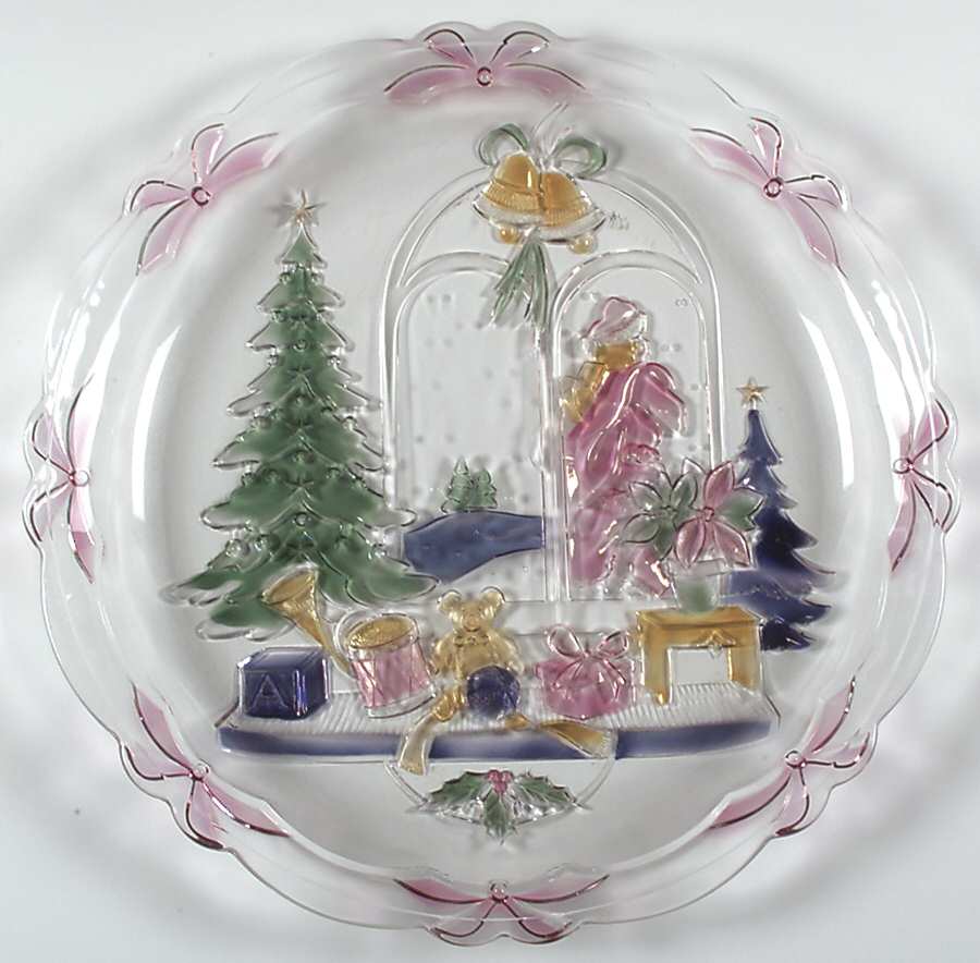 Christmas Joy 14" Round Platter by Crystal Clear Industries-1