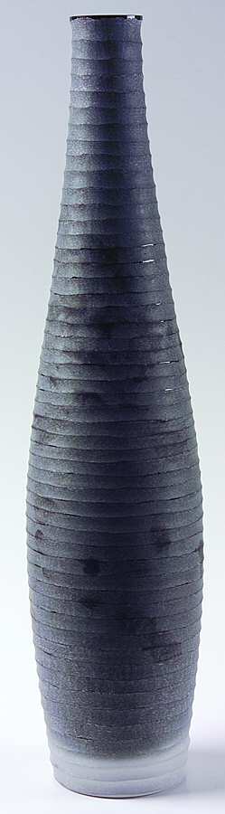 Chiseled Black 16" Flower Vase by Calvin Klein-1