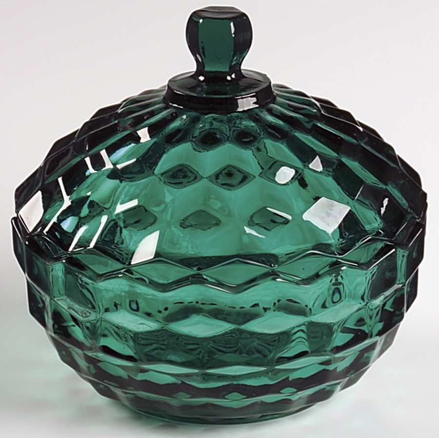 Whitehall Teal Green Candy Dish & Lid by Colony-1