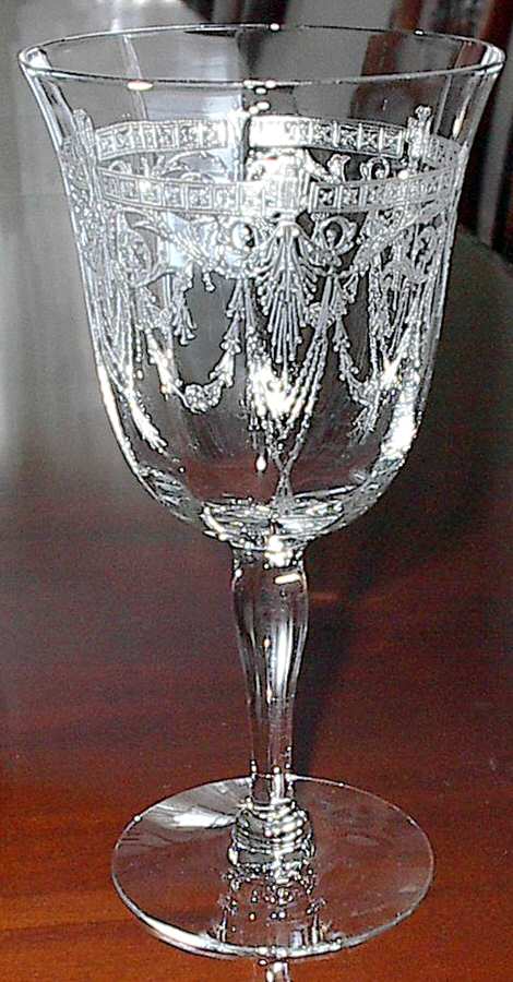 Linda Clear (Stem 490) Water Goblet by Central Glass Works-1