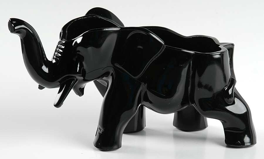 Animals & Figurines Small Black Elephant, No Lid by Co-Operative Flint-1