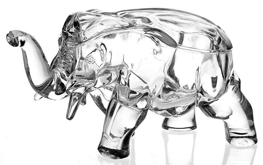 Animals & Figurines Small Elephant with Lid by Co-Operative Flint-1