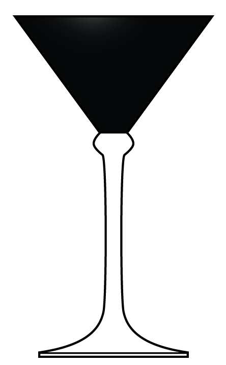 Tuxedo Martini Glass by Circleware Crystal-1
