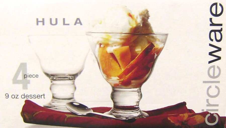 Hula Footed Dessert by Circleware Crystal-1