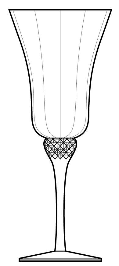 White Diamond Water Goblet by Circleware Crystal-1