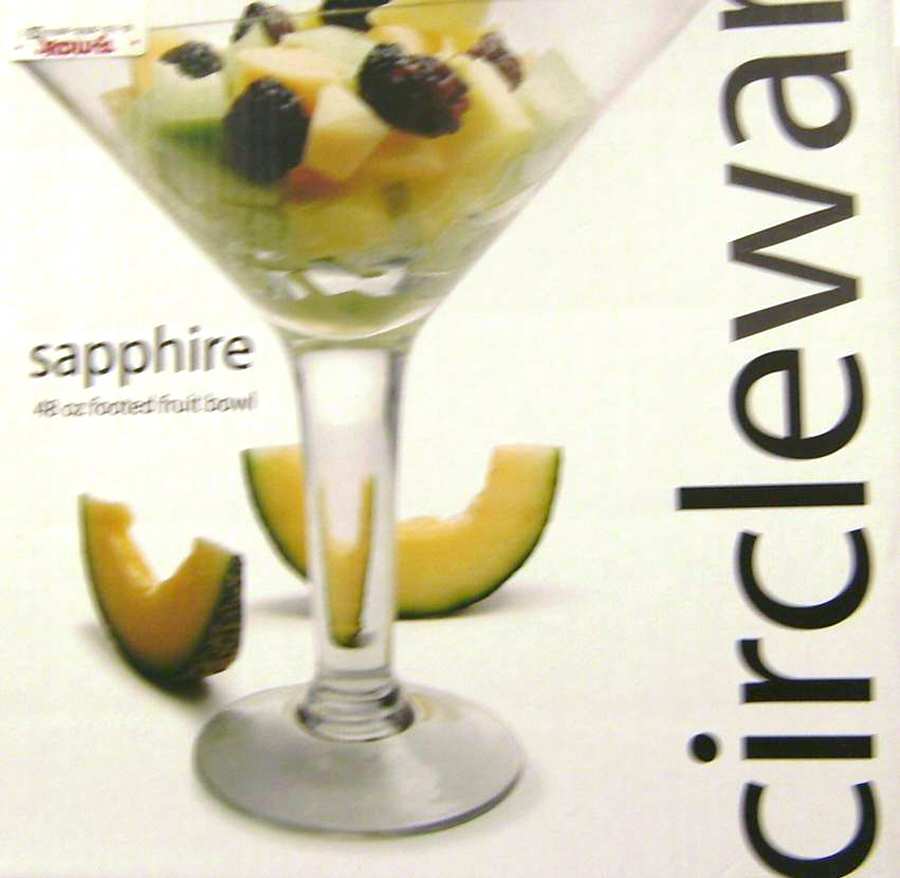 Sapphire Large Footed Fruit Bowl by Circleware Crystal-1