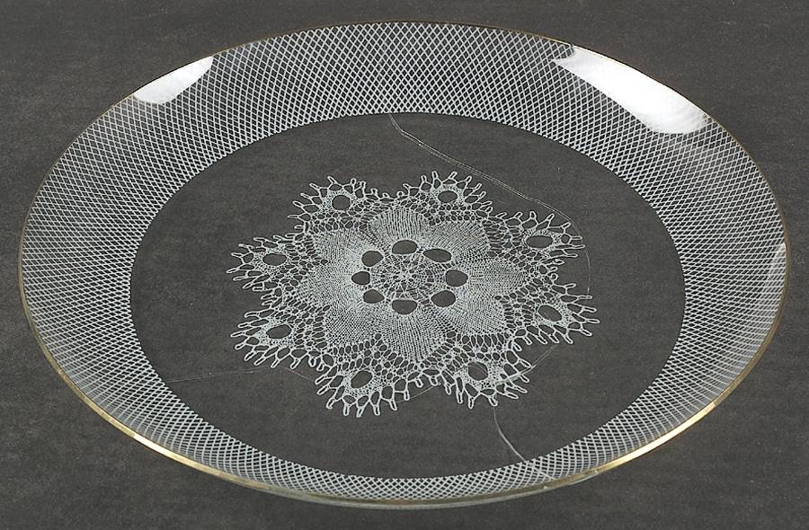 White Lace Cake Plate by Crystal Clear Industries-1