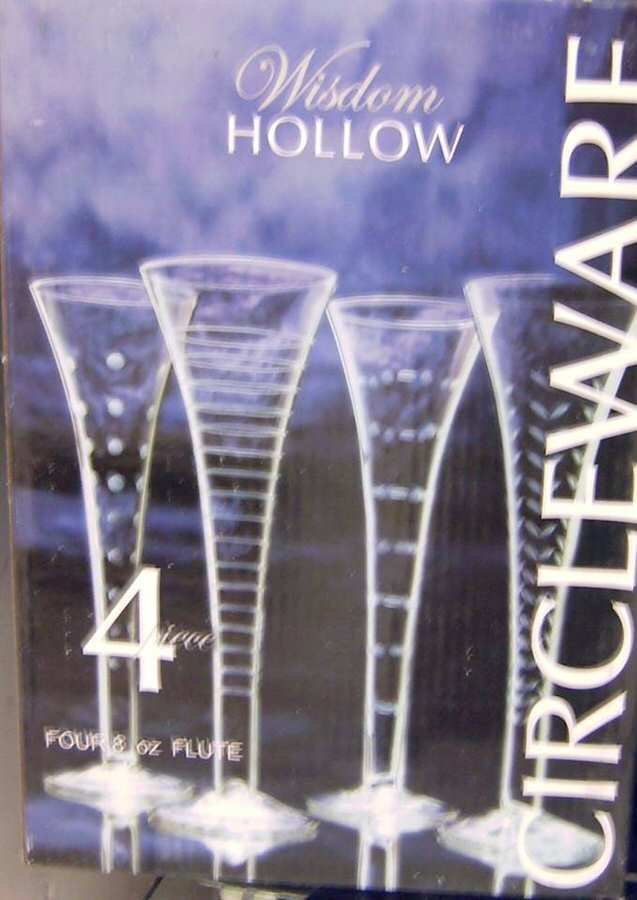 Wisdom Fluted Champagne by Circleware Crystal-1