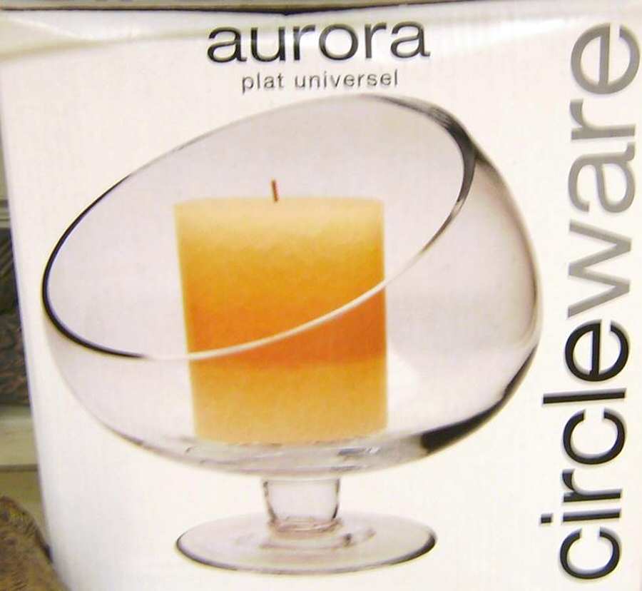 Aurora Footed Candle Bowl by Circleware Crystal-1