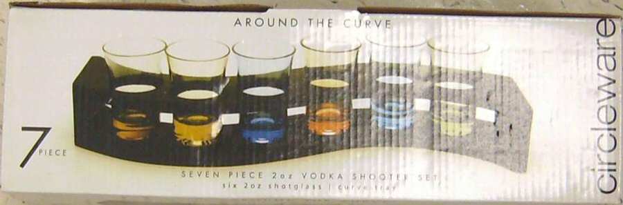 Around the Curve Amethyst Shot Glass by Circleware Crystal-1