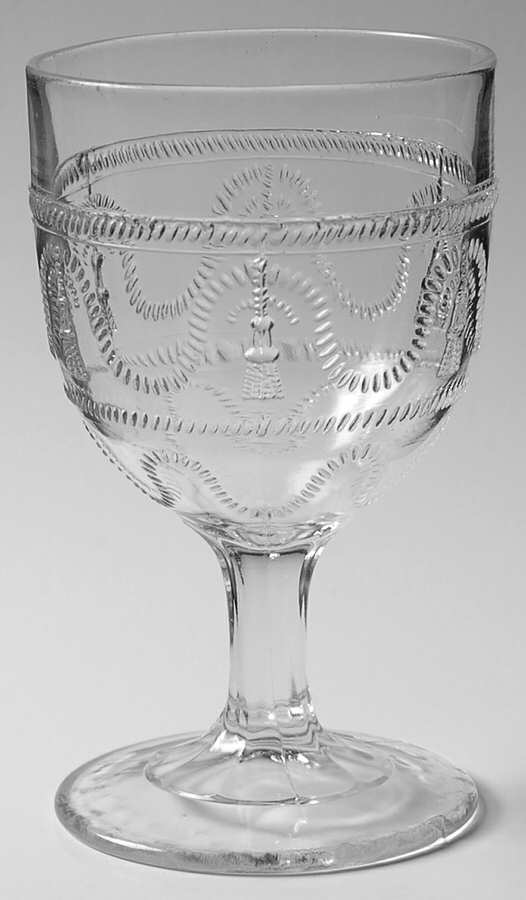 Cord & Tassel Water Goblet by Central Glass Works-1