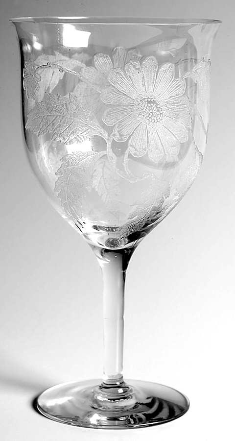 Chrysanthemum (Stem #7858) Water Goblet by Cambridge-1