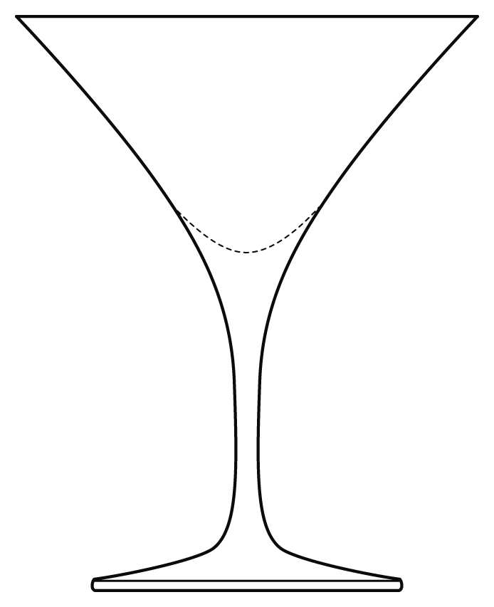Tate Martini Glass by Crate & Barrel-1